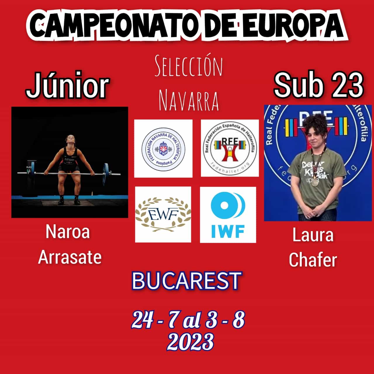 Presencia navarra en el Campeonato de Europa J&uacute;nior y Sub-23
